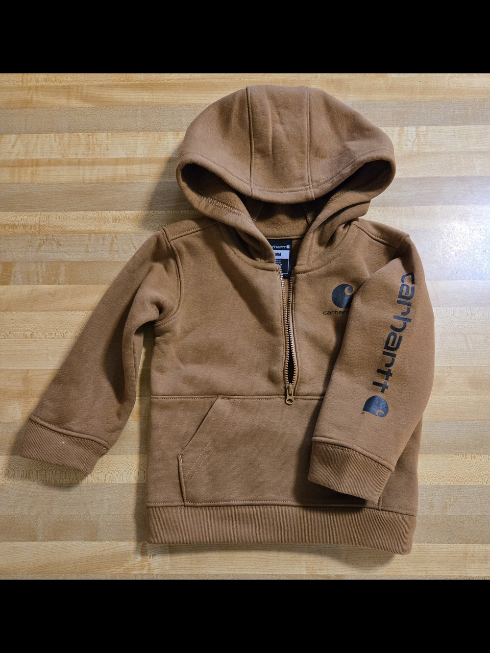 Carhartt Baby Carhartt Brown Half-Zip Hoodie